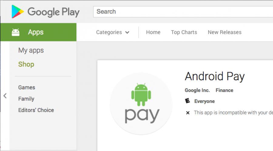 Android moka už ką.  Android Pay Rusijoje.  Visa apžvalga ir DUK.  Kaip mokėti naudojant „Android Pay“.