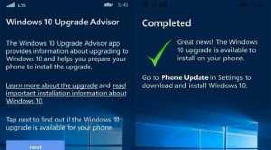 Aggiornamento Microsoft lumia 640 lte Windows 10 Gli smartphone Windows possono ora essere aggiornati utilizzando un PC.  Come scaricare gli aggiornamenti: istruzioni video ufficiali di Microsoft